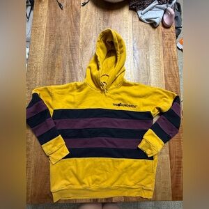 The Hundreds Mustard and Black Striped Hoodie